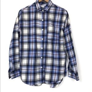 Old Navy Boyfriend Flannel Plaid Sz XS
